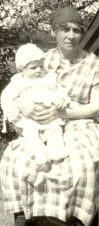 Grandmother Cecilia with Lars-Gustaf.